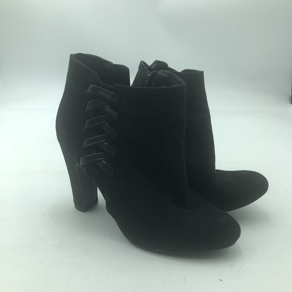 Fergalicious By Fergie Black Heeled Ankle Booties
